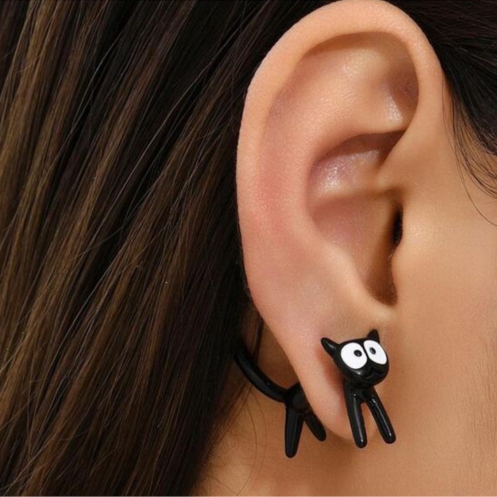 Black Cat Earrings